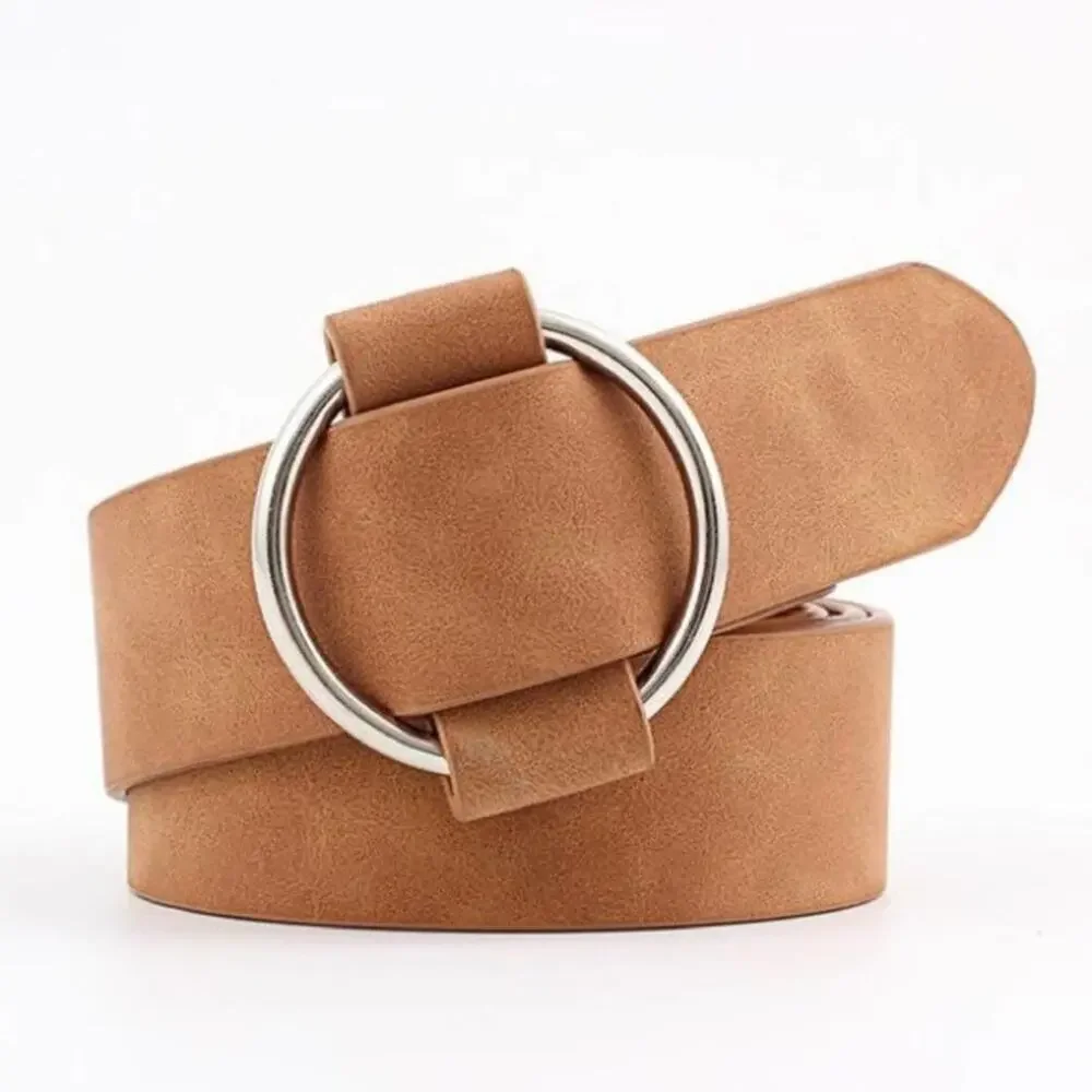 2/$30 NEW Faux Vegan Leather Belt in Camel Nude Tan